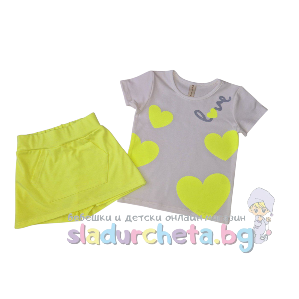 Комплект от 2 части Светли - тениска и пола-панталон-24xZh.png