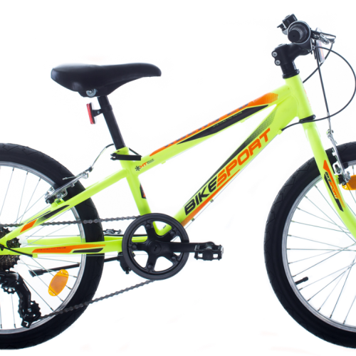 Детски велосипед Bikesport Rocky 20, неоново матово зелен
