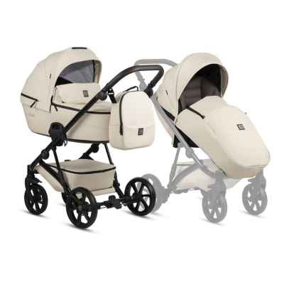Комбинирана бебешка количка 3в1 Tutis VIVA 5+ Leather, Vanila