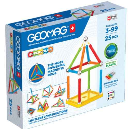 Магнитен конструктор Geomag, Supercolor, 25 части