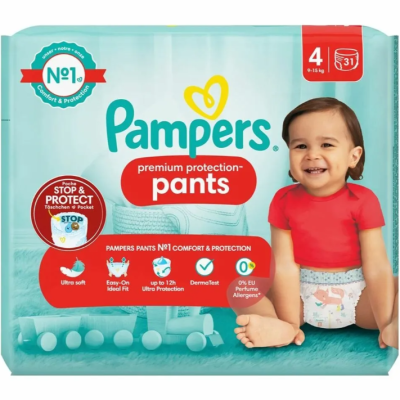 Гащички за еднократна употреба Pampers Premium Protection 4, 9-15 кг 31 бр.