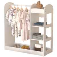 Детска стойка за дрехи с огледало Ginger Home, бяла-2Y3J4.jpeg