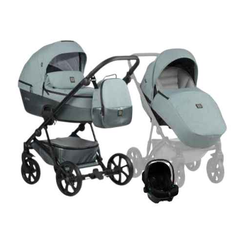 Комбинирана бебешка количка 3в1 Tutis VIVA 5+ Leather, Turquoise
