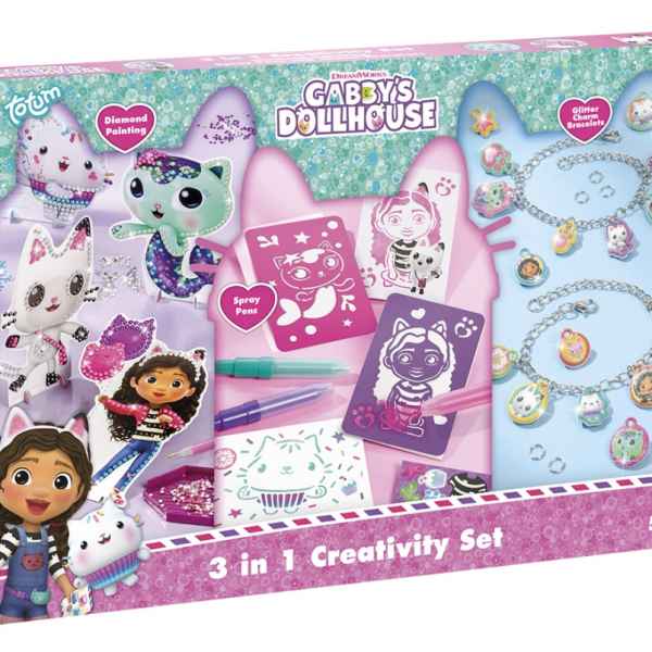 Творчески комплект Totum, Gabby′s Dollhouse, Блестящи гривни + спрей маркери + диамантена мозайка 3 в 1-3BzsY.jpeg