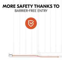 Предпазна преграда за бебе Hauck Clear Step 2 + удължител 21 см, White-3PnRp.jpeg