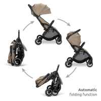 Лятна бебешка количка Lorelli Quick с автоматично сгъване, Beige-3Zouv.jpeg