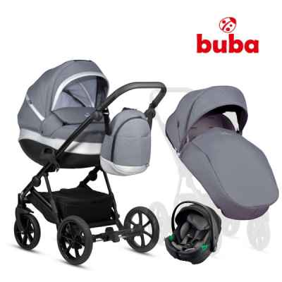 Бебешка комбинирана количка 4в1 Buba ZAZA 2, Dark Grey