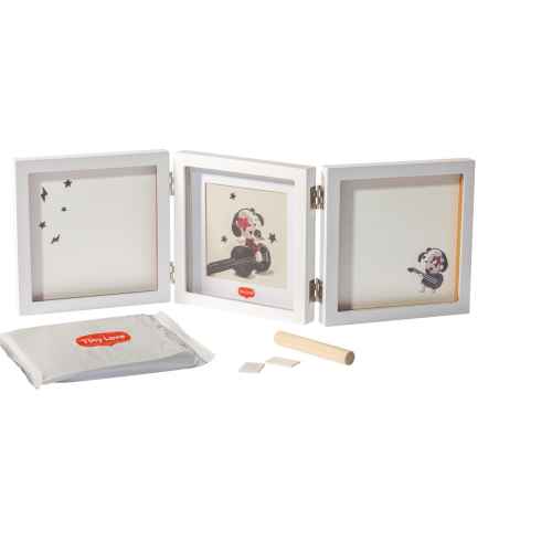 Рамка за два отпечатъка и снимка Tiny Love Tiny Creations, бяла 0м+