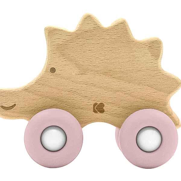 Дървена играчка с чесалка Kikka Boo Hedgehog, Pink РАЗПРОДАЖБА-42uDD.jpg