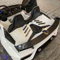 Акумулаторна двуместна кола JJ Lamborghini Aventador SVJ 24V, с дрифт функция, бял металик-4FORL.jpeg