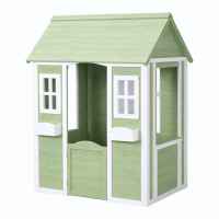 Детска дървена къща за игра Ginger Home, зелено и бяло-4L7vt.jpeg
