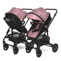 Комбинирана бебешка количка Lorelli Alba Premium, Pink + Адаптори-4WPig.jpeg