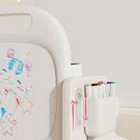 Детски подвижен органайзер с дъска за рисуване Feelkids, Сива кола-4XemF.jpeg