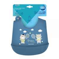 Силиконов лигавник с джоб Canpol, Bonjour Paris, син-4a3xw.jpeg