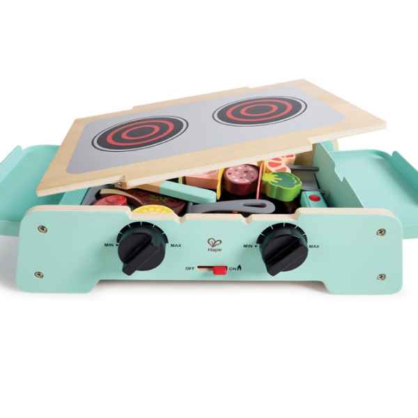 Детски дървен комплект Hape, Барбекю и скара с аксесоари и звуци, 24части-4b6yK.jpeg