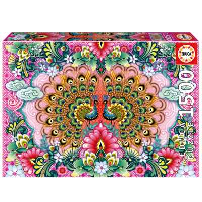 Пъзел Educa, Бенгалски пауни, 1500 части