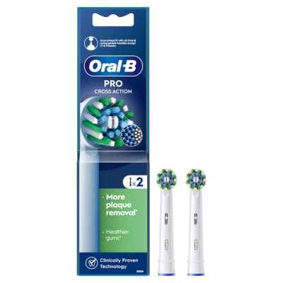 Накрайник за електрическа четка за зъби Oral-B Cross Action, бял 2 бр.