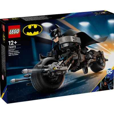 Конструктор LEGO DC Comics Super Heroes 76273 Batman™ - Фигура за изграждане Батман и мотоциклет