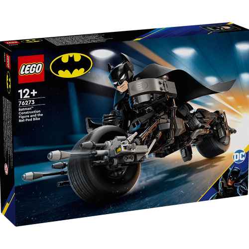 Конструктор LEGO DC Comics Super Heroes 76273 Batman™ - Фигура за изграждане Батман и мотоциклет