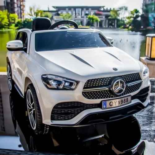 Акумулаторен джип JJ Mercedes GLE450, бял металик