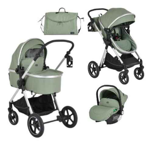 Комбинирана бебешка количка 3в1 Moni Alina, Dark-Green