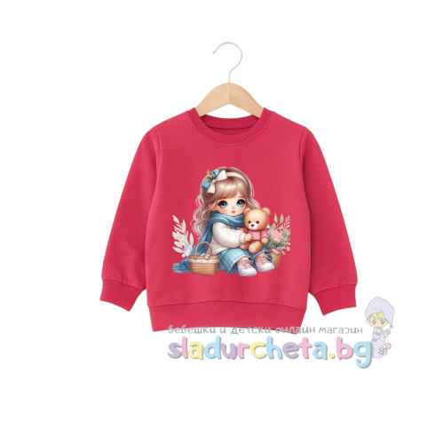 Бебешка блуза Sevtex, червена