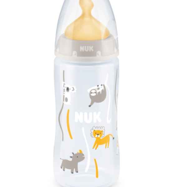 Шише Nuk First Choice 300 мл, каучуков биберон 0-6м, бежово-5qsUl.jpeg