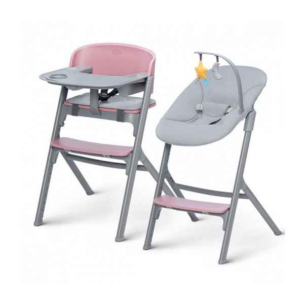 Столче за хранене KinderKraft LIVY + шезлонг CALMEE, розово-68Kzq.jpg