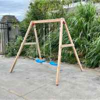 Детска дървена люлка Ginger Home, двойна 225x200x201 см-6S6DB.jpeg