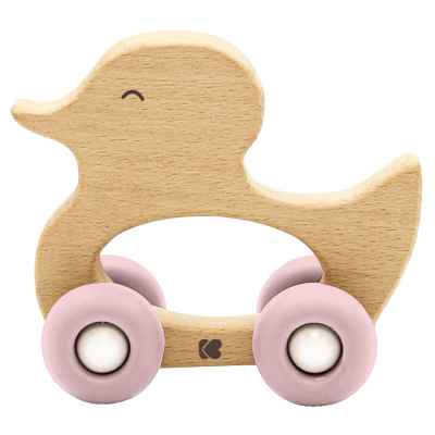 Дървена играчка с чесалка Kikka Boo Duck, Pink РАЗПРОДАЖБА