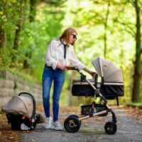 Комбинирана бебешка количка 2в1 Lorelli Alba Premium, Loden Green + Адаптори -6Zctp.jpeg