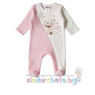 Бебешки гащеризон Морисмо, розов/бял