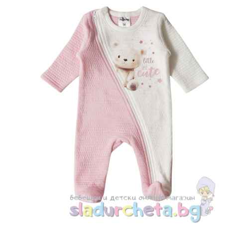 Бебешки гащеризон Морисмо, розов/бял