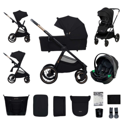 Комбинирана бебешка количка 3 в 1 KinderKraft Nea 2.0, Midnight black