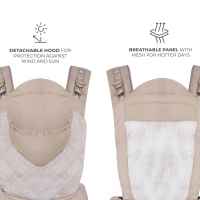 Ергономична раница Kinderkraft Huggy Bizuu, dune whisper-783t7.jpeg