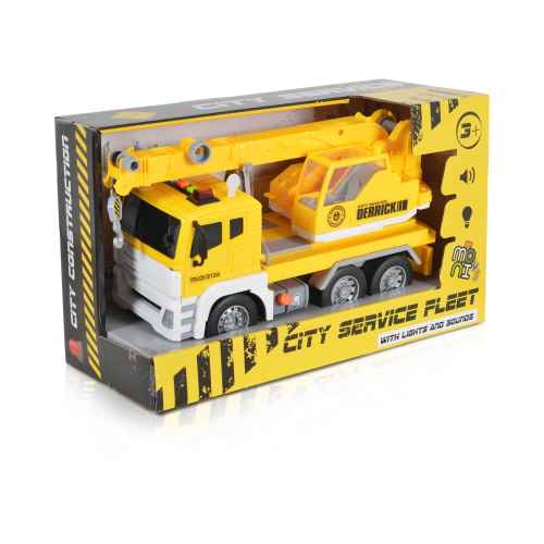 Камион с кран жълт Moni Toys 1:12