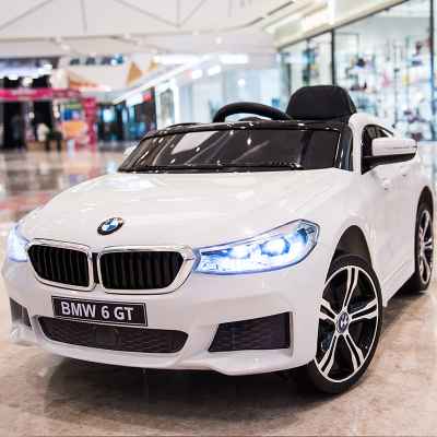 Акумулаторна кола JJ BMW 6 GT, бял металик