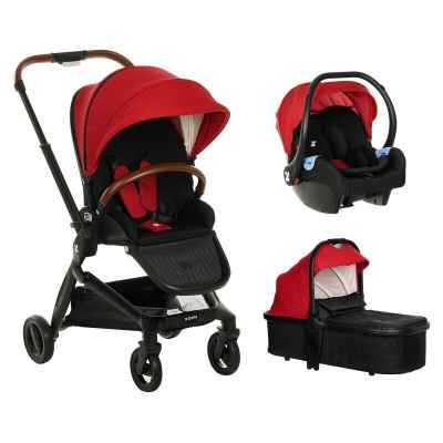 Комбинирана бебешка количка 3-в-1 ZIZITO Harmony Lux, червена