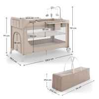 Бебешка сгъваема кошара KinderKraft LEODY UP, с аксесоари, Beige-7LChC.jpeg
