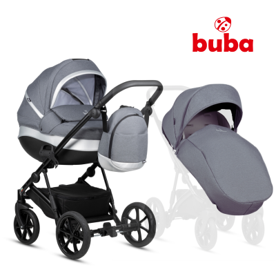 Бебешка количка 2в1 Buba ZAZA 2, 021 Dark Grey