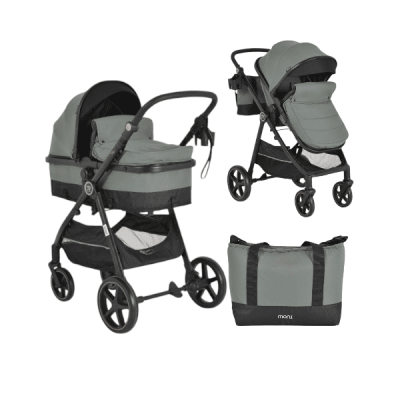 Комбинирана бебешка количка Moni Tokyo, зелен