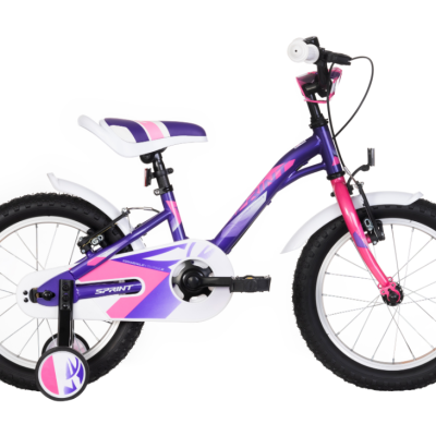 Детски велосипед Sprint Alice 16, виолето с розово и бяло