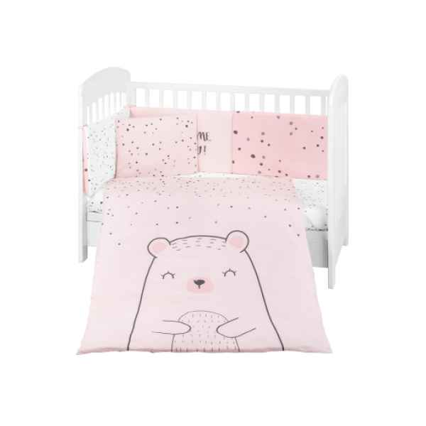 Бебешки спален комплект Kikka Boo 6 части, Bear with me Pink-7h3Ly.jpeg