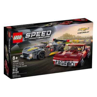 Конструктор LEGO Speed Champions Chevrolet Corvette C8.R и 1968