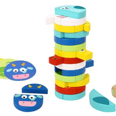 Дървена игра за баланс Tooky toy Animals 61 части