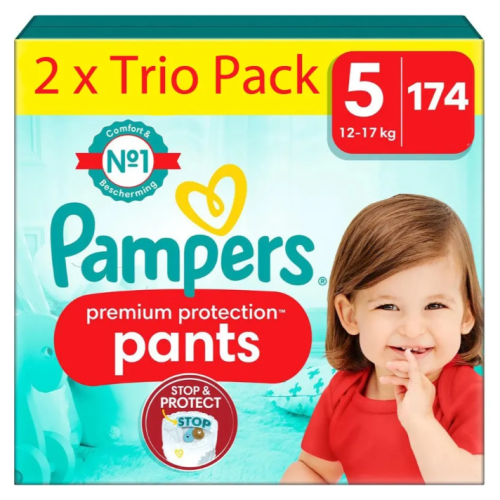 Гащички за еднократна употреба Pampers Premium Protection 5, 12-17 кг 174 бр.