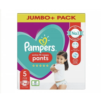 Гащички за еднократна употреба Pampers Active fit 5, 12-17 кг 44 бр.