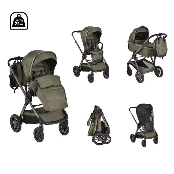 Комбинирана бебешка количка 2в1 Cangaroo iClick, Зелена-8L3CE.jpeg