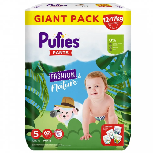 Гащички Pufies Fashion & Nature 5, 12-17 кг 62 бр.