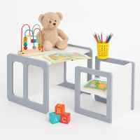 Детска маса и стола 3 в 1 Ginger Home Монтесори, дървена бяло и сиво-8UMVk.jpeg